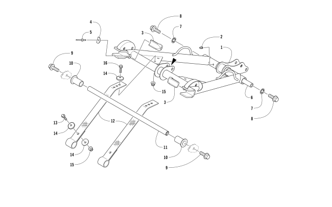 Parts Diagram for Arctic Cat 2018 ZR 8000 RR ES 129 SNOWMOBILE REAR SUSPENSION FRONT ARM ASSEMBLY