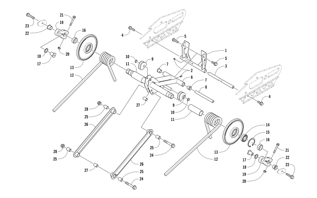 Parts Diagram for Arctic Cat 2018 XF 9000 CROSSTREK 137 SNOWMOBILE REAR SUSPENSION REAR ARM ASSEMBLY