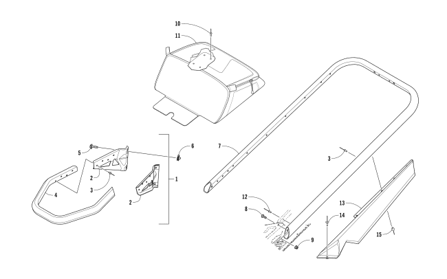 Parts Diagram for Arctic Cat 2018 ZR 8000 RR ES 137 EARLY BUILD SNOWMOBILE BUMPERS AND STORAGE