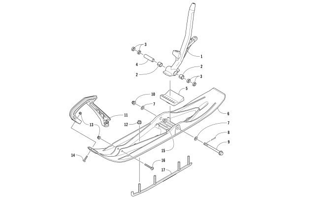 Parts Diagram for Arctic Cat 2018 M 8000 MOUNTAIN CAT 153 SNOWMOBILE SKI AND SPINDLE ASSEMBLY