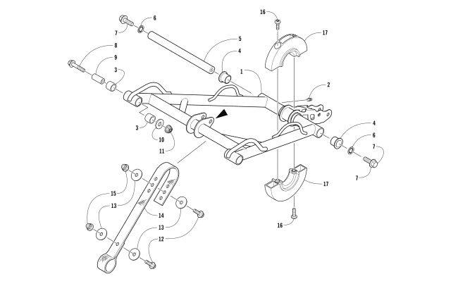 Parts Diagram for Arctic Cat 2018 M 8000 SNO PRO ES 162 SNOWMOBILE REAR SUSPENSION FRONT ARM ASSEMBLY