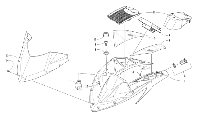 Parts Diagram for Arctic Cat 2018 M 8000 HARDCORE 162 SNOWMOBILE WINDSHIELD AND INSTRUMENTS ASSEMBLIES