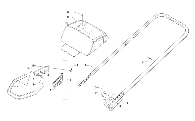 Parts Diagram for Arctic Cat 2018 M 8000 SNO PRO ES 162 SNOWMOBILE BUMPERS AND STORAGE