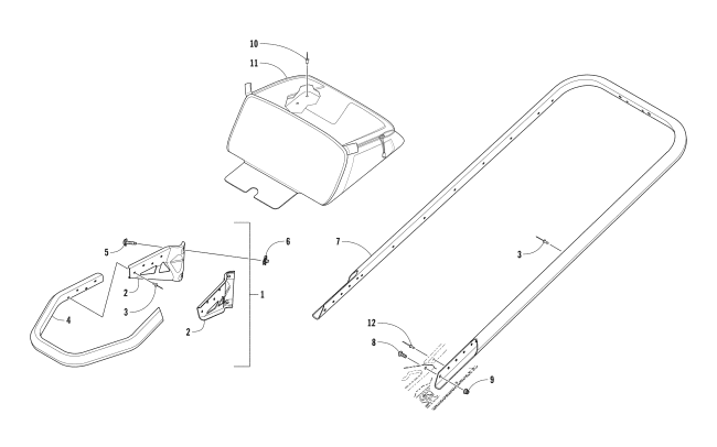 Parts Diagram for Arctic Cat 2018 M 8000 SE ES 153 SNOWMOBILE BUMPERS AND STORAGE