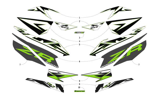 Parts Diagram for Arctic Cat 2018 ZR 6000 LTD ES 137 SNOWMOBILE DECALS