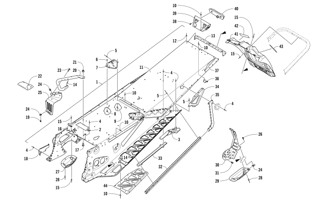 Parts Diagram for Arctic Cat 2018 ZR 6000 RR ES 137 SNOWMOBILE TUNNEL AND SNOWFLAP ASSEMBLY