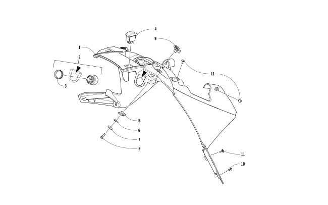 Parts Diagram for Arctic Cat 2018 ZR 9000 SNO PRO 129 SNOWMOBILE CONSOLE ASSEMBLY