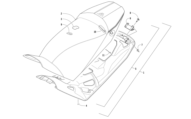 Parts Diagram for Arctic Cat 2018 ZR 9000 THUNDERCAT 137 EARLY BUILD SNOWMOBILE SEAT ASSEMBLY