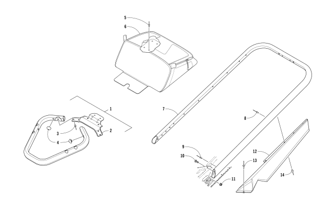 Parts Diagram for Arctic Cat 2018 ZR 9000 RR 137 SNOWMOBILE BUMPERS AND STORAGE