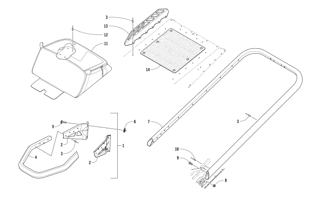 Parts Diagram for Arctic Cat 2018 XF 8000 CROSS COUNTRY LTD ES 137 SNOWMOBILE BUMPERS AND STORAGE