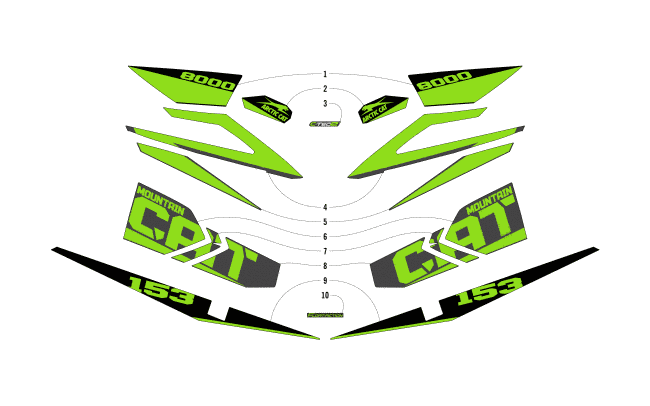 Parts Diagram for Arctic Cat 2018 M 8000 MOUNTAIN CAT ES 153 SNOWMOBILE DECALS