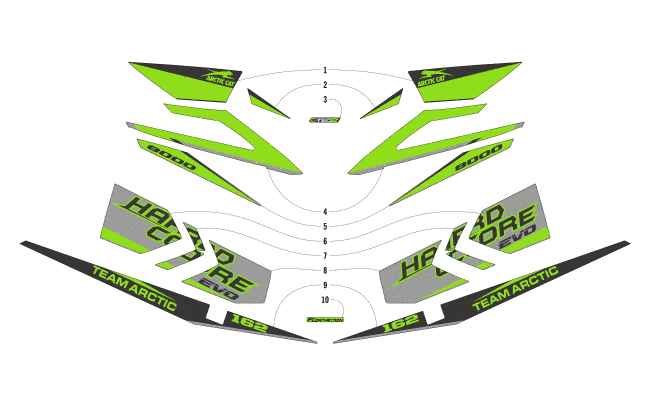 Parts Diagram for Arctic Cat 2018 M 8000 HARDCORE 162 SNOWMOBILE DECALS