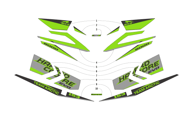 Parts Diagram for Arctic Cat 2018 M 8000 HARDCORE 153 SNOWMOBILE DECALS