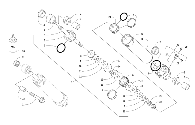 Parts Diagram for Arctic Cat 2018 ZR 8000 ES 137 SNOWMOBILE REAR SUSPENSION REAR ARM SHOCK ABSORBER
