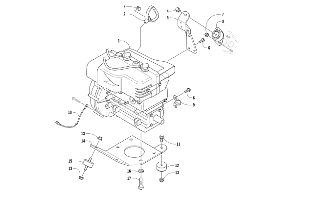 Parts Diagram for Arctic Cat 2018 LYNX 2000 SNOWMOBILE ENGINE AND RELATED PARTS