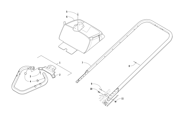 Parts Diagram for Arctic Cat 2018 XF 9000 HIGH COUNTRY LTD 153 (1.75) SNOWMOBILE BUMPERS AND STORAGE