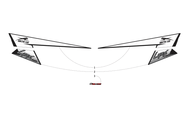 Parts Diagram for Arctic Cat 2018 LYNX 2000 SNOWMOBILE DECALS