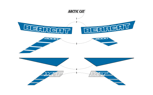 Parts Diagram for Arctic Cat 2018 BEARCAT 2000 XT SNOWMOBILE DECALS