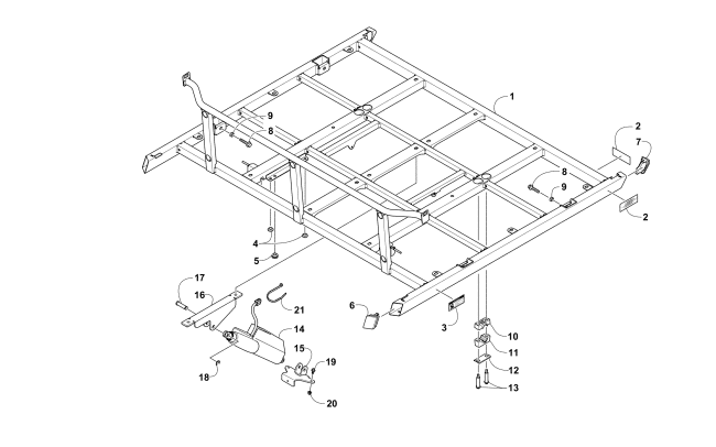 Parts Diagram for Arctic Cat 2016 HDX 700 XT SE / ATV TILT FRAME ASSEMBLY