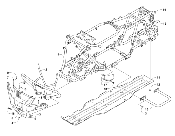 Parts Diagram for Arctic Cat 2016 ALTERRA 450 ATV FRAME AND RELATED PARTS