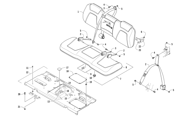 Parts Diagram for Arctic Cat 2016 HDX 500 XT ATV SEAT ASSEMBLY