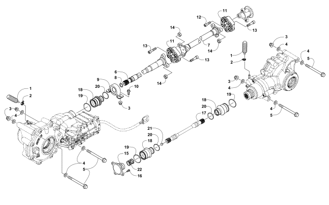 Parts Diagram for Arctic Cat 2017 HDX 700 CREW XT ATV DRIVE TRAIN ASSEMBLY
