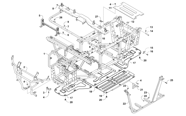 Parts Diagram for Arctic Cat 2017 PROWLER 500 ATV FRAME AND RELATED