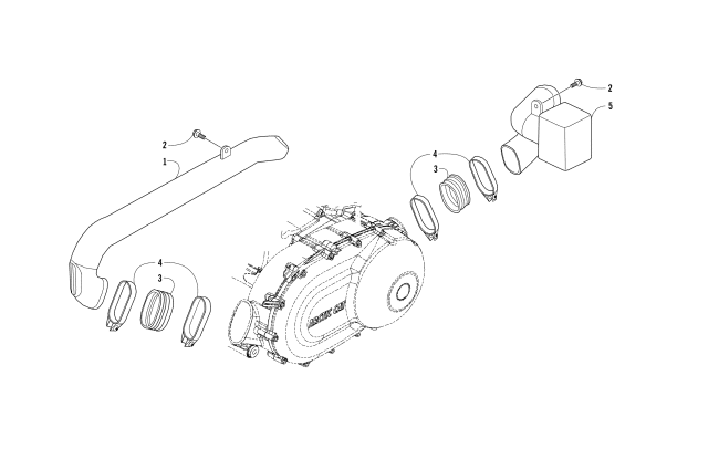 Parts Diagram for Arctic Cat 2017 PROWLER 500 ATV BELT COOLING ASSEMBLY
