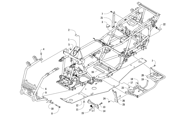 Parts Diagram for Arctic Cat 2017 ALTERRA TRV 550 XT EPS ATV FRAME AND RELATED PARTS