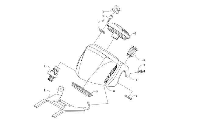 Parts Diagram for Arctic Cat 2017 ALTERRA TRV 700 XT EPS ATV INSTRUMENT POD ASSEMBLY