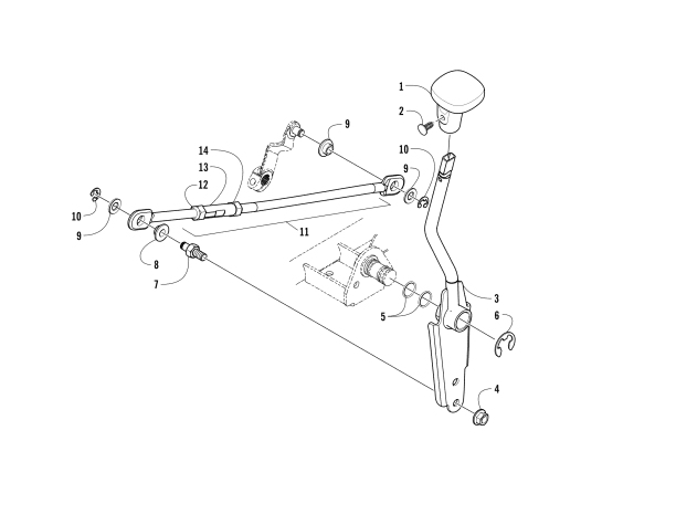 Parts Diagram for Arctic Cat 2017 ALTERRA TRV 1000 XT EPS ATV SHIFT LEVER ASSEMBLY