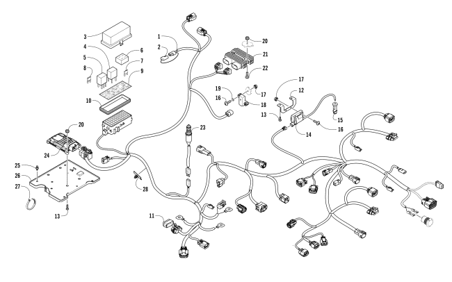 Parts Diagram for Arctic Cat 2017 ALTERRA TRV 550 XT EPS ATV WIRING HARNESS ASSEMBLY