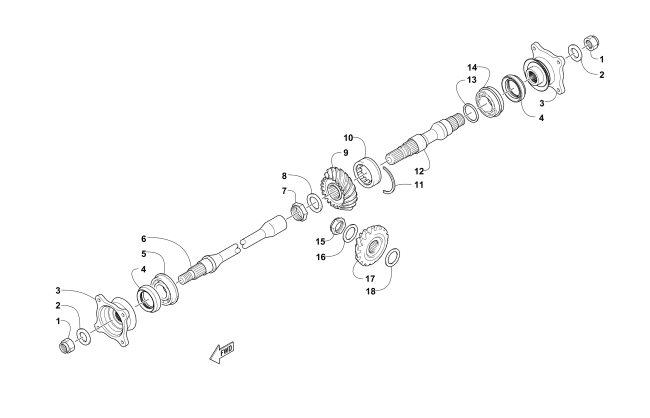 Parts Diagram for Arctic Cat 2016 ALTERRA 500 XT EPS ATV SECONDARY DRIVE ASSEMBLY