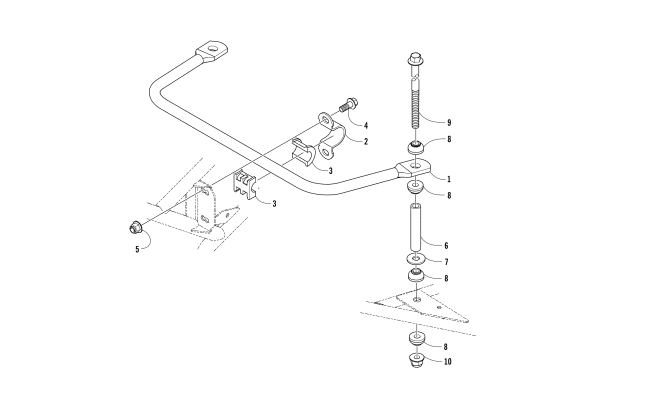 Parts Diagram for Arctic Cat 2017 ALTERRA 700 ATV SWAY BAR ASSEMBLY