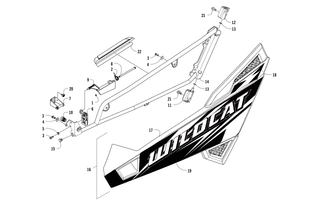 Parts Diagram for Arctic Cat 2017 WILDCAT TRAIL LIME ATV DOOR ASSEMBLY