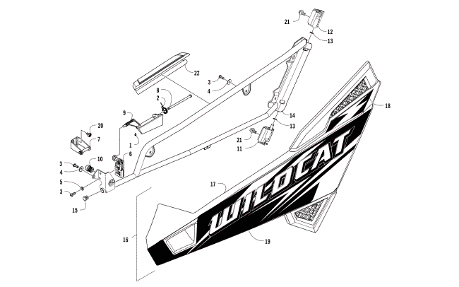 Parts Diagram for Arctic Cat 2017 WILDCAT TRAIL ATV DOOR ASSEMBLY