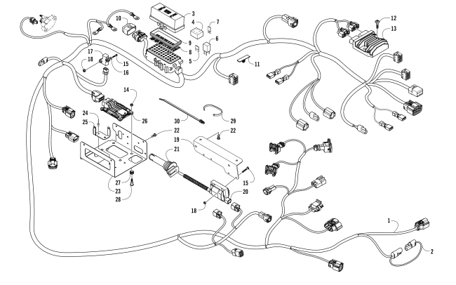 Parts Diagram for Arctic Cat 2017 WILDCAT SPORT LTD EPS ATV WIRING HARNESS ASSEMBLY