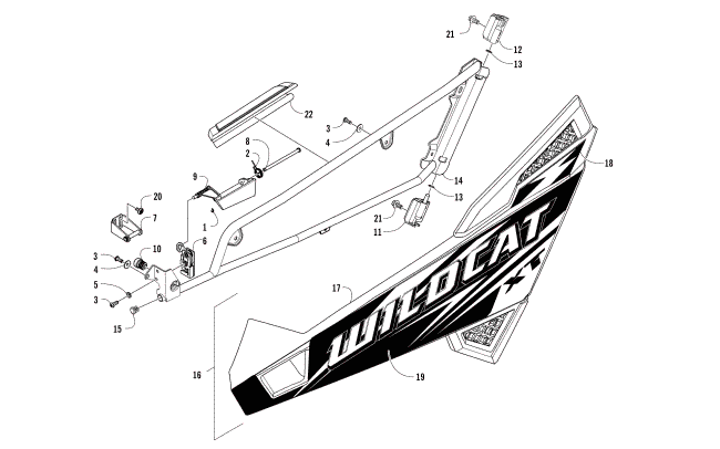 Parts Diagram for Arctic Cat 2017 WILDCAT SPORT XT EPS ATV DOOR ASSEMBLY