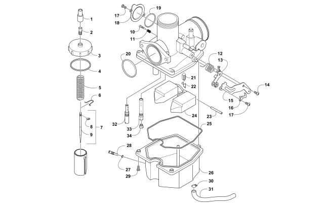 Parts Diagram for Arctic Cat 2014 150 UTILITY ATV CARBURETOR ASSEMBLY