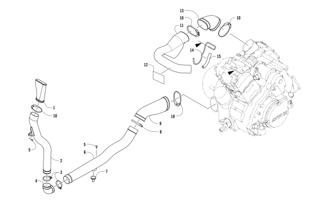 Parts Diagram for Arctic Cat 2017 700 HDX XT ATV CASE/BELT COOLING ASSEMBLY