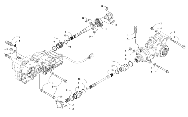 Parts Diagram for Arctic Cat 2017 700 HDX XT ATV DRIVE TRAIN ASSEMBLY