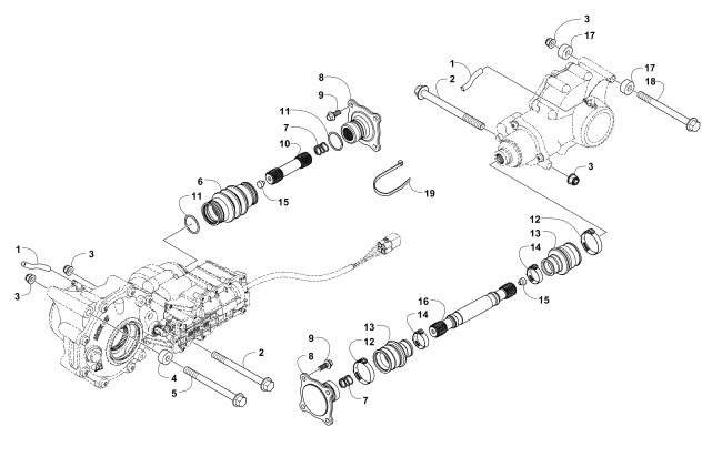 Parts Diagram for Arctic Cat 2017 ALTERRA 700 ATV DRIVE TRAIN ASSEMBLY