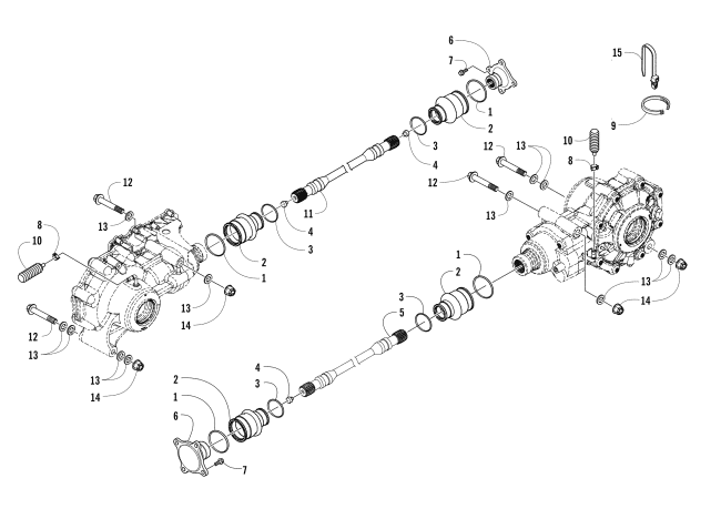 Parts Diagram for Arctic Cat 2017 PROWLER 700 XT ATV DRIVE TRAIN ASSEMBLY