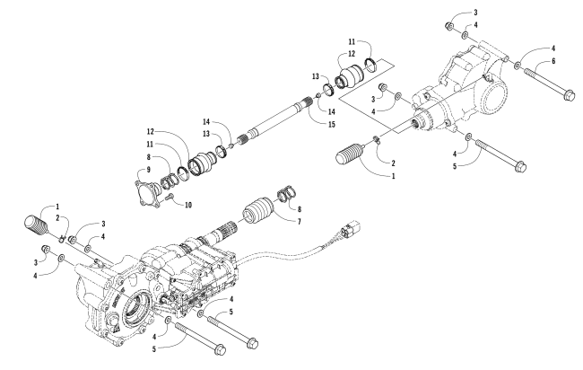 Parts Diagram for Arctic Cat 2017 700 MUD PRO LTD EPS ATV DRIVE TRAIN ASSEMBLY
