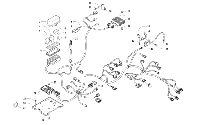 Parts Diagram for Arctic Cat 2017 TBX 700 EPS ATV WIRING HARNESS ASSEMBLY