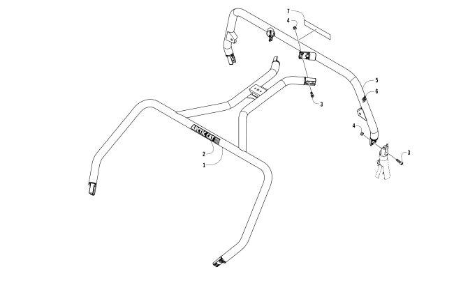 Parts Diagram for Arctic Cat 2017 WILDCAT TRAIL XT EPS ATV ROPS ASSEMBLY