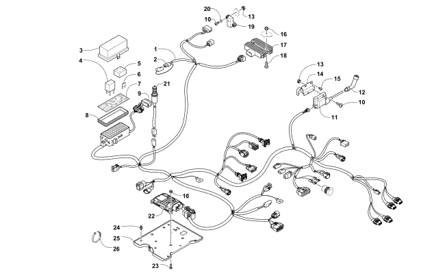 Parts Diagram for Arctic Cat 2017 500 ATV WIRING HARNESS ASSEMBLY