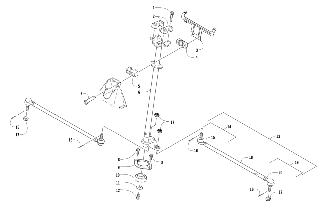 Parts Diagram for Arctic Cat 2017 ALTERRA TRV 500 ATV STEERING ASSEMBLY