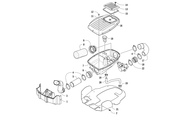 Parts Diagram for Arctic Cat 2017 ALTERRA TRV 500 ATV AIR INTAKE ASSEMBLY