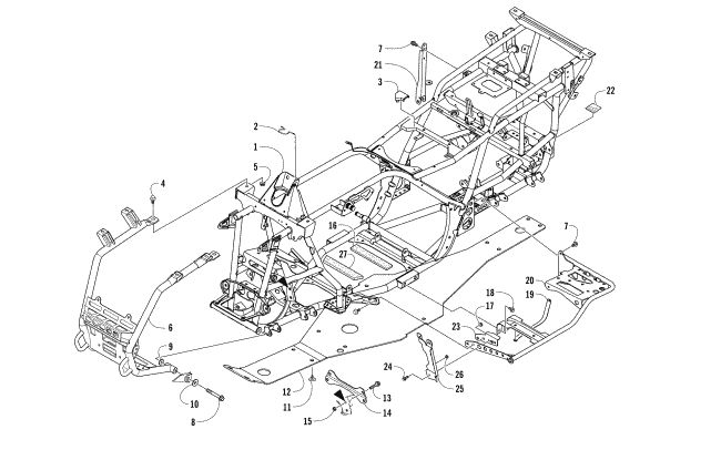 Parts Diagram for Arctic Cat 2017 ALTERRA TRV 1000 XT EPS ATV FRAME AND RELATED PARTS